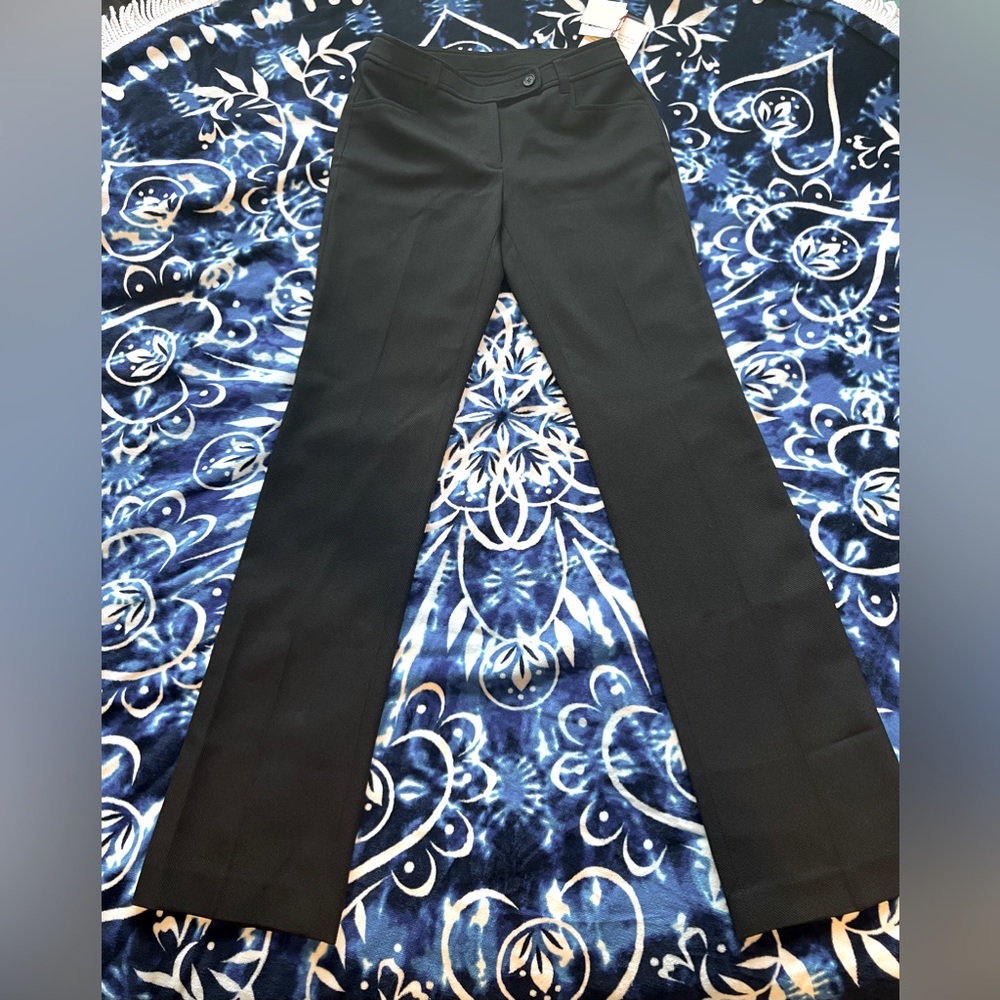 Anne Klein Flared Leg Twill Pant